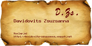 Davidovits Zsuzsanna névjegykártya
