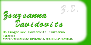 zsuzsanna davidovits business card